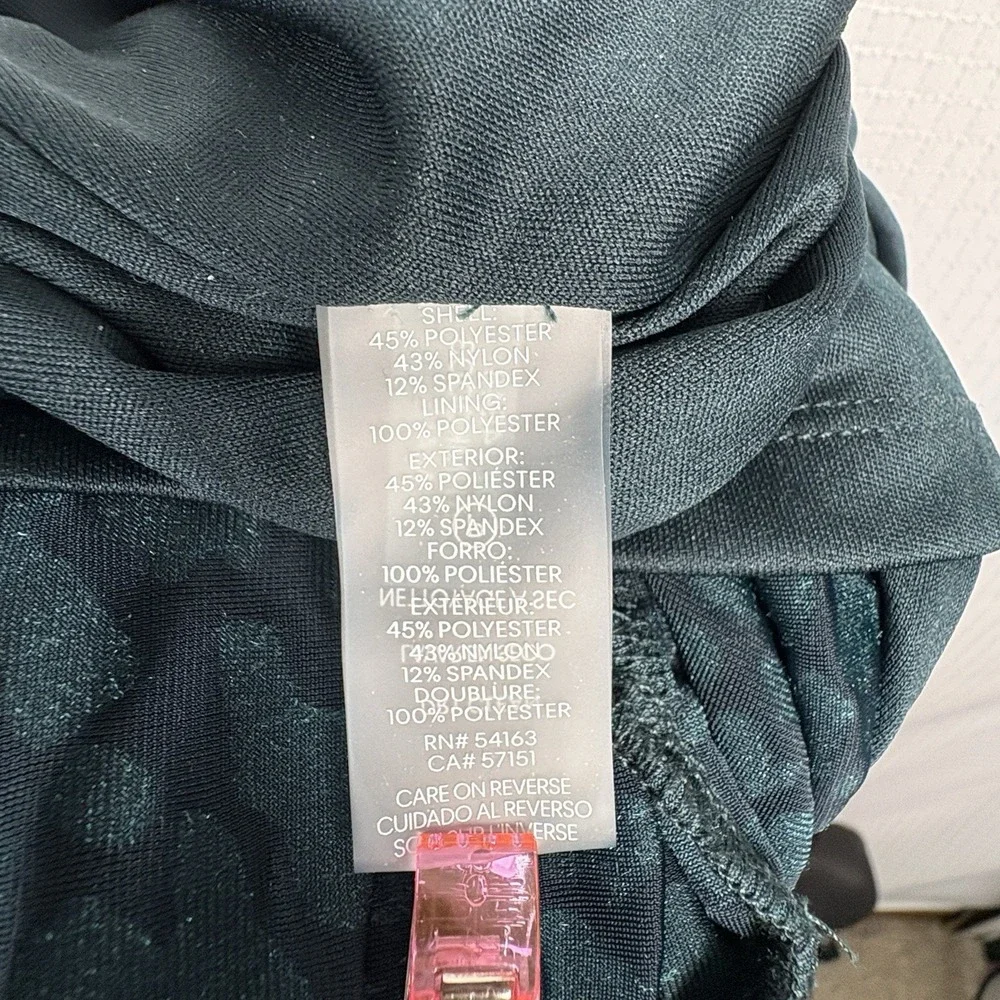 Calvin Klein‎ Velvet Burnout Faux Wrap Dress Womens 6 Party Holiday Event NYE - Picture 8 of 9